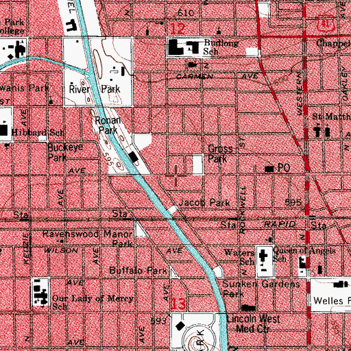 Topographic Map of Automotive Technical Institute, IL