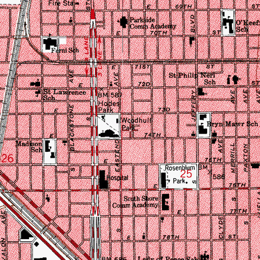 Topographic Map of Bahar Center, IL