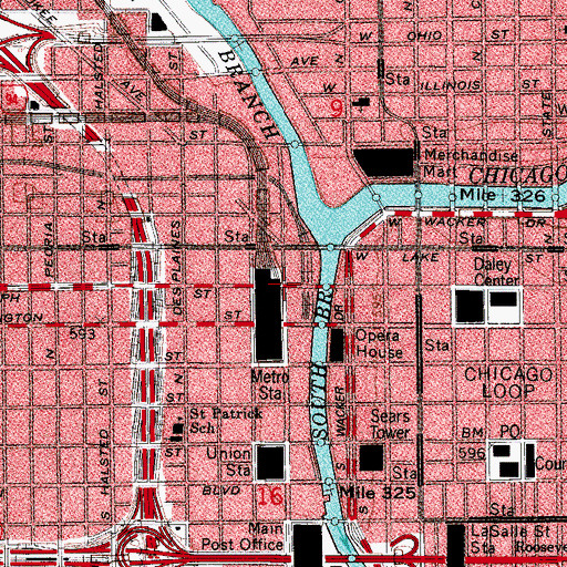 Topographic Map of Barnes House (historical), IL