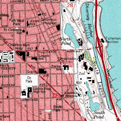 Topographic Map of The Belden, IL