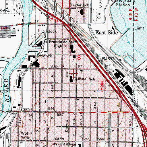 Topographic Map of Bethel Free Church, IL