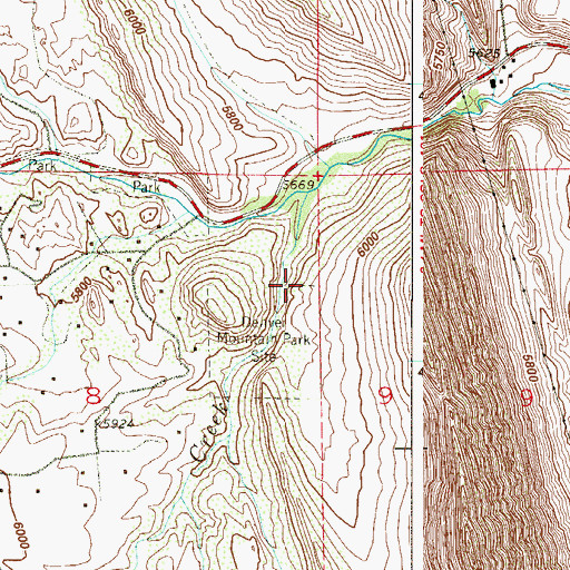 Topographic Map of Mill Creek, CO