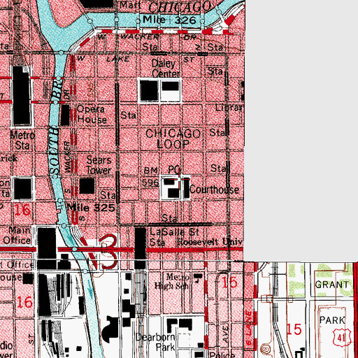 Topographic Map of Bigelow House (historical), IL