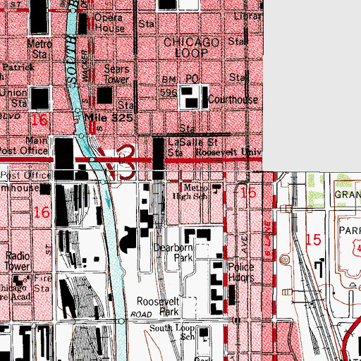 Topographic Map of Boardman House (historical), IL