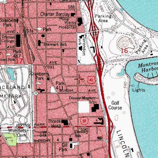 Topographic Map of Brenneman Elementary School, IL