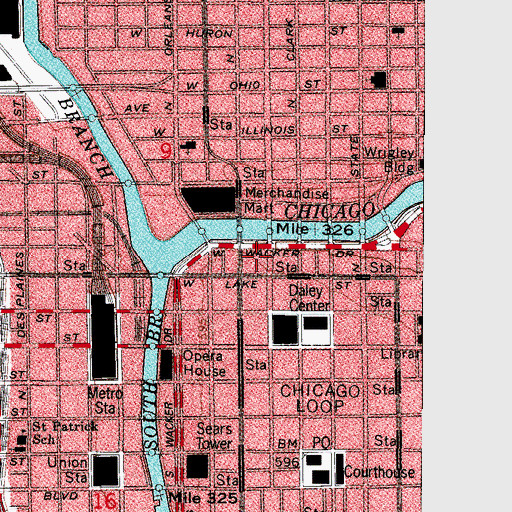 Topographic Map of Builders Building, IL