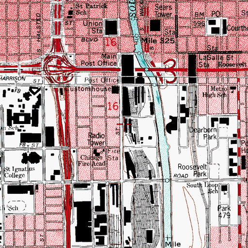 Topographic Map of Canal Center, IL