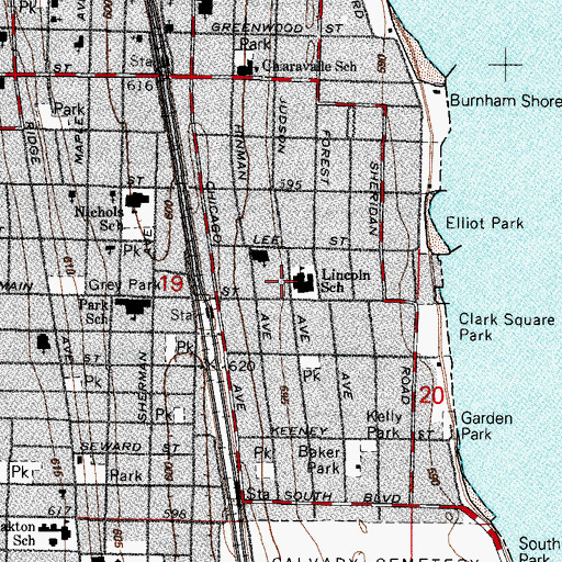 Topographic Map of Carter House, IL