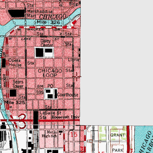 Topographic Map of Champlain Building, IL