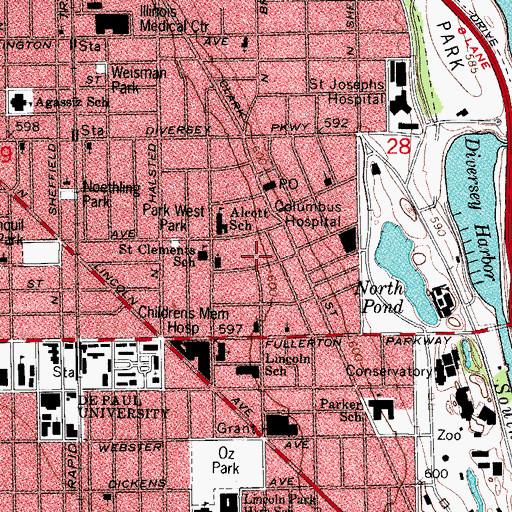 Topographic Map of Chateau VI, IL