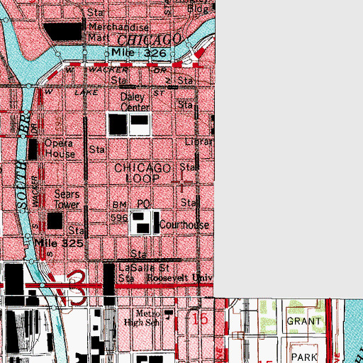 Topographic Map of Chicago Hearing Society School, IL