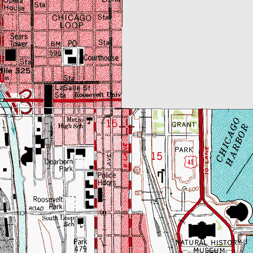Topographic Map of Chicago Training Center, IL