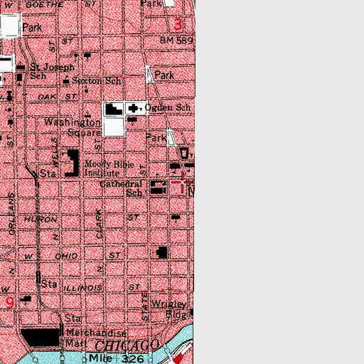 Topographic Map of The Chicagoan, IL