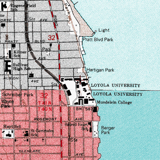 Topographic Map of Child Guidance Center, IL