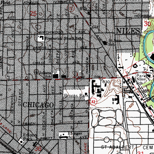 Topographic Map of Children's Campus, IL
