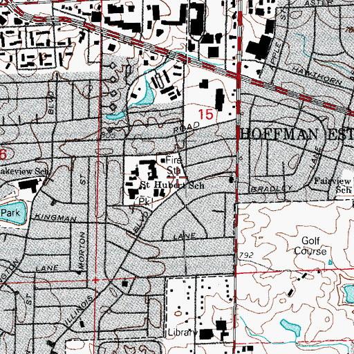 Topographic Map of Chino Park, IL