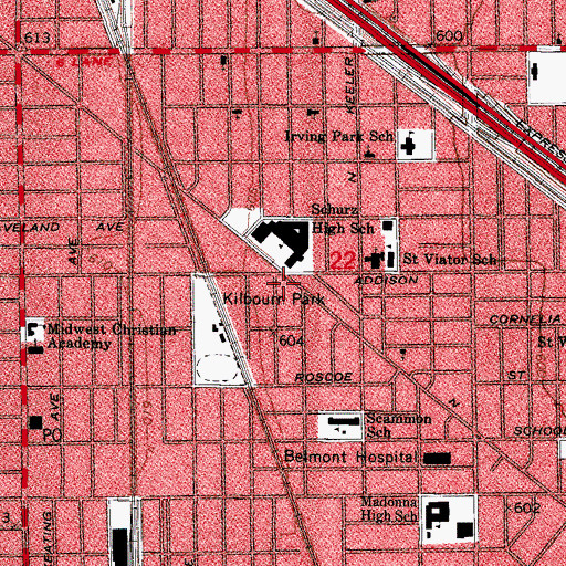 Topographic Map of Choi Karate Institute, IL