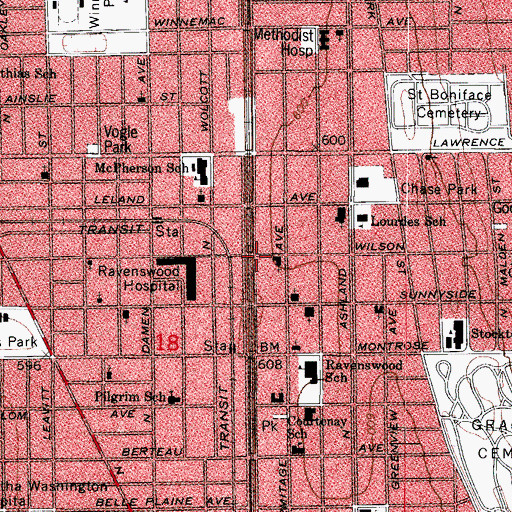 Topographic Map of Chrysalis Learning Community, IL