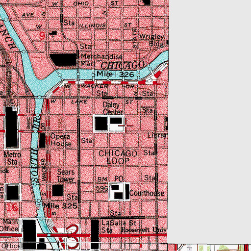 Topographic Map of Colonial Prep School, IL