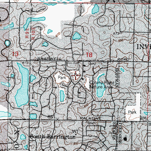Topographic Map of Colony Park, IL