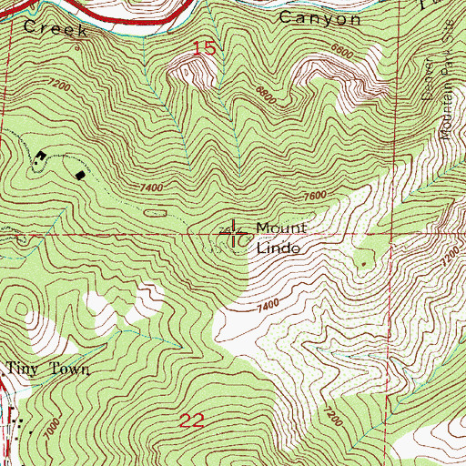 Topographic Map of Mount Lindo, CO