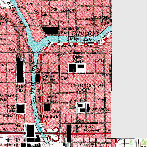Topographic Map of Conway Building, IL