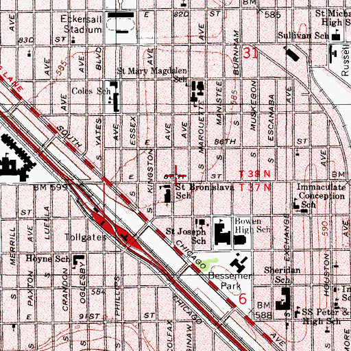 Topographic Map of Cosmetologist Educational Institute, IL