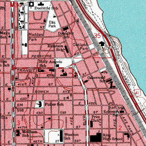 Topographic Map of Cosmic Workshop, IL