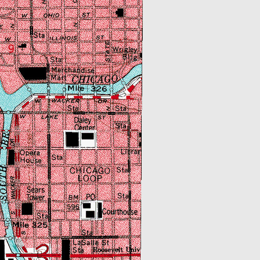 Topographic Map of Couch Estate Building, IL