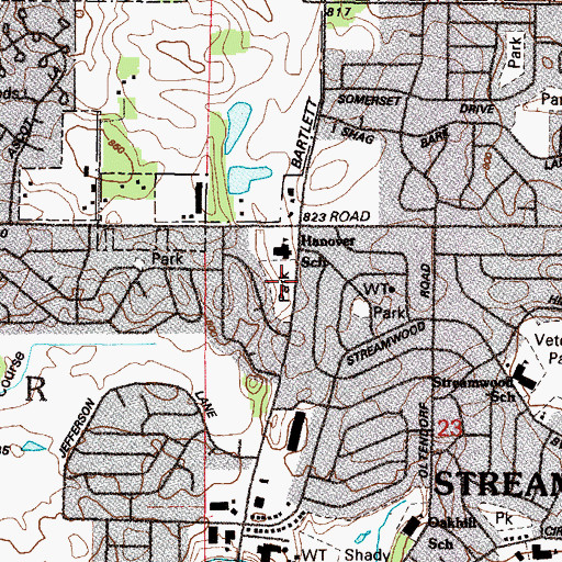 Topographic Map of Countryside Park, IL