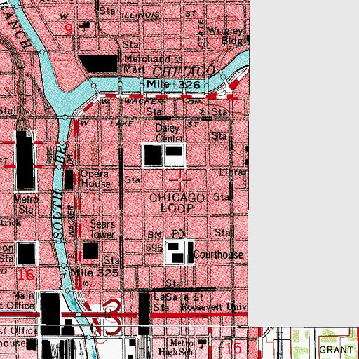 Topographic Map of Covenant Club, IL