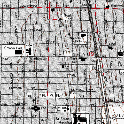 Topographic Map of Rice Education Center, IL