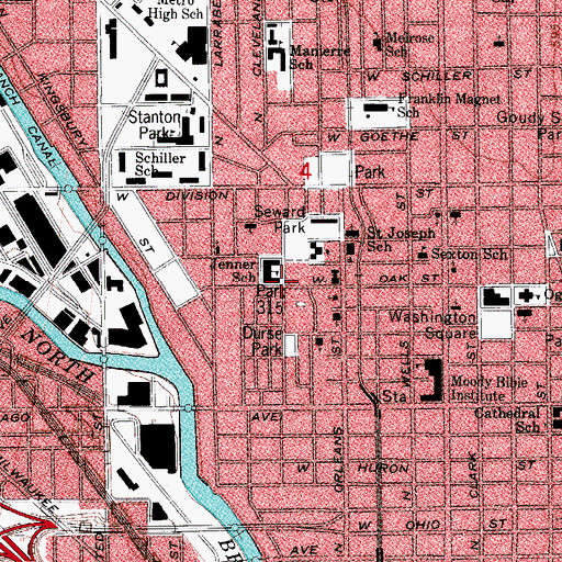 Topographic Map of Death Corner, IL