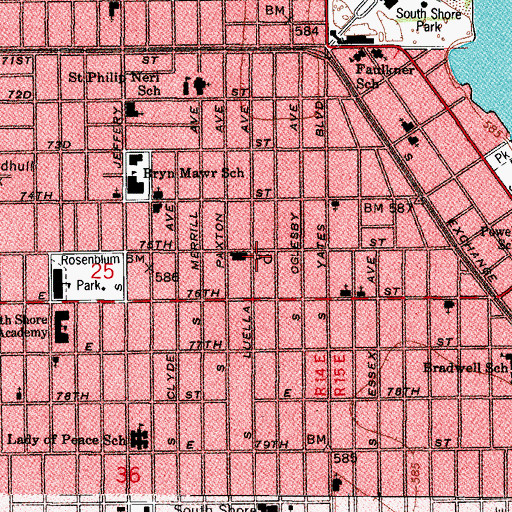 Topographic Map of Debbies School of Beauty Culture, IL