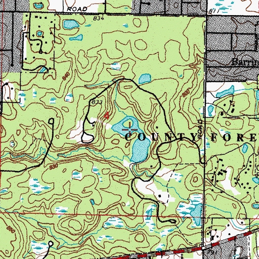 Topographic Map of Deer Grove Lake, IL