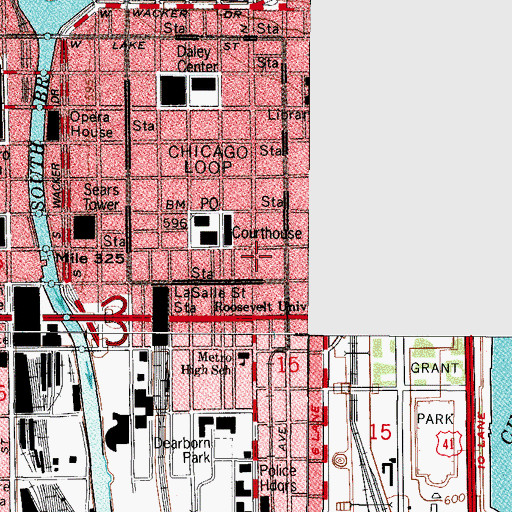 Topographic Map of DePaul Center, IL