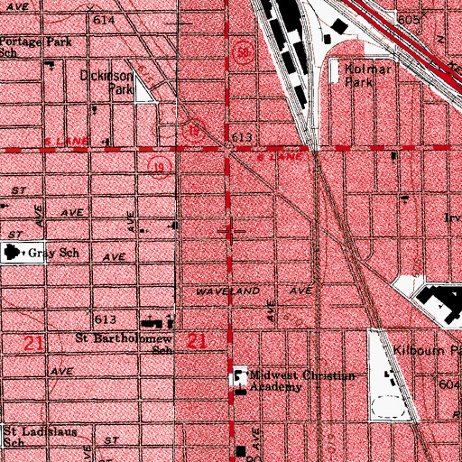 Topographic Map of Diesel Truck Driver Training School, IL