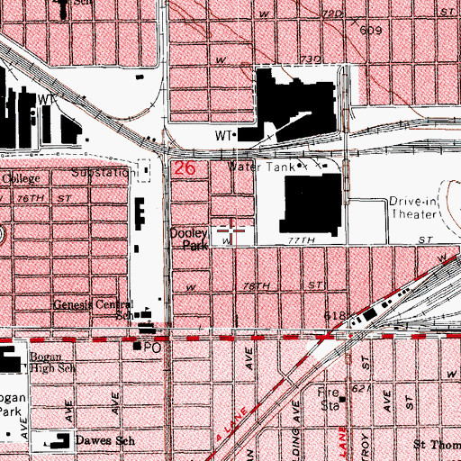 Topographic Map of Dooley Park, IL