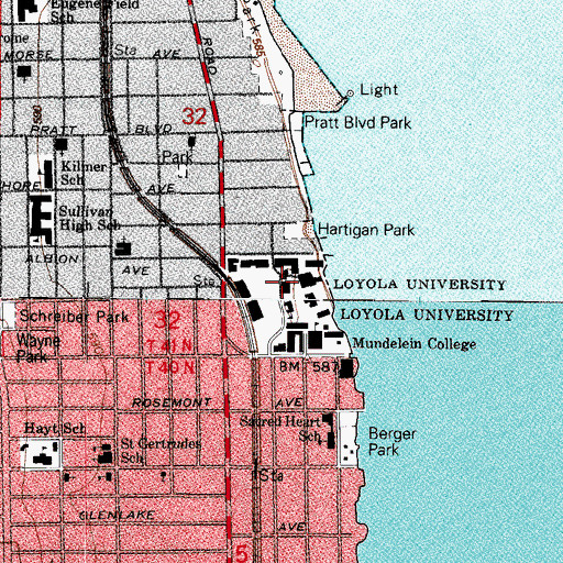 Topographic Map of Dumbach Hall, IL