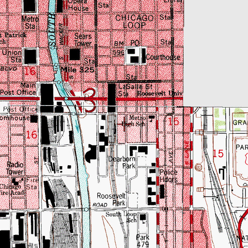Topographic Map of Dwight Building, IL