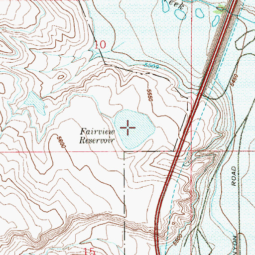 Topographic Map of Fairview Reservoir, CO