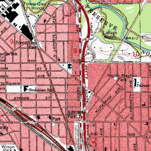 Topographic Map of E Z Methods School, IL