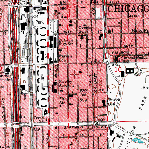 Topographic Map of Ebenezer House of Prayer, IL