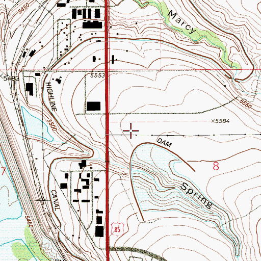 Topographic Map of Plum Creek Academy, CO