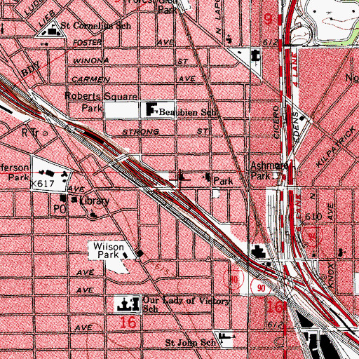 Topographic Map of Eden United Church of Christ, IL
