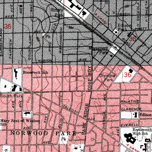 Topographic Map of Edison, IL