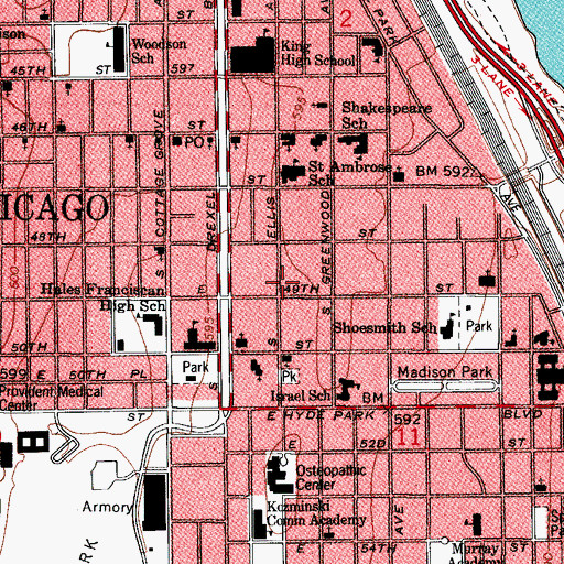 Topographic Map of Elliot Phelps House, IL