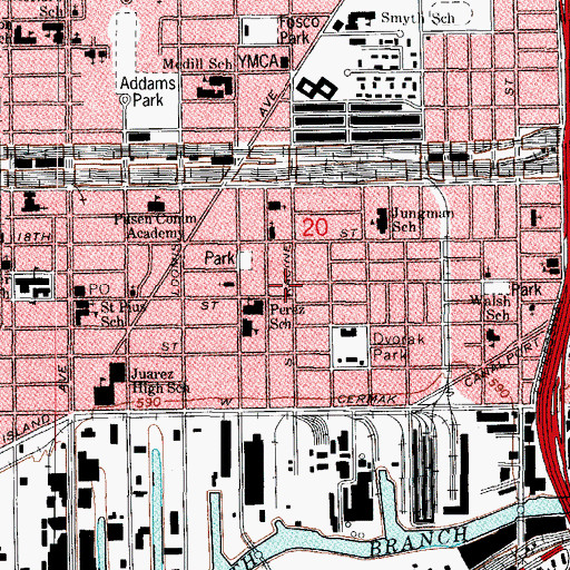 Topographic Map of Emmanuel Presbyterian Church, IL