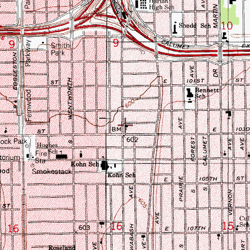 Topographic Map of Emmanuel Reformed Church, IL