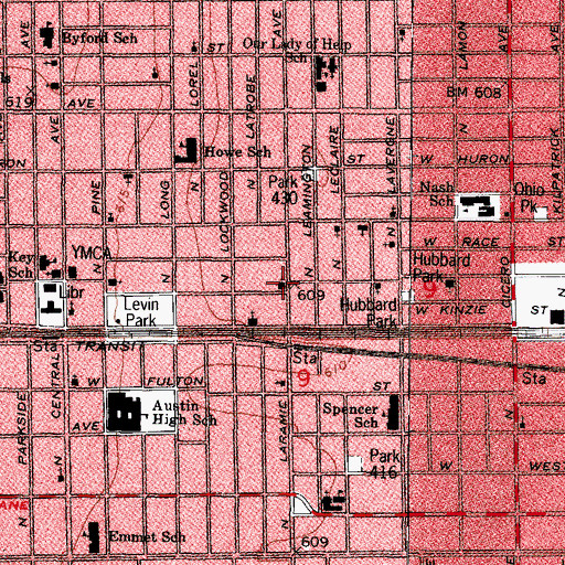 Topographic Map of Emmanuels Temple, IL